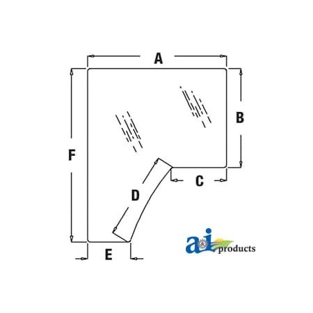 A & I Products Glass, Door (LH) - Tinted 66" x50" x4.5" A-R157210